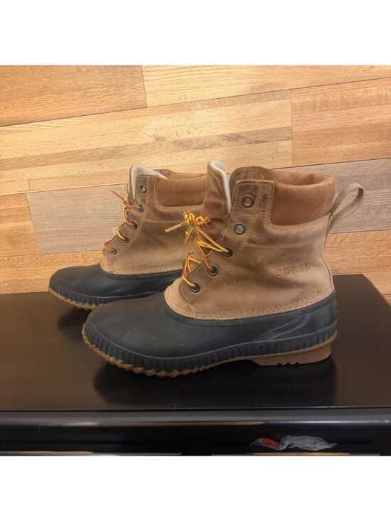 Sorel Mens Waterproof Leather Duck Boots Durable Winter Traction Sole - Size 12 main image 4